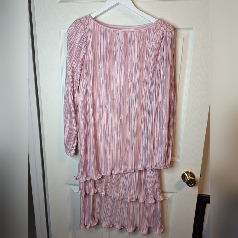Vintage JCPenney pink ruffle tiered dress size 9/10 READ CONDITION